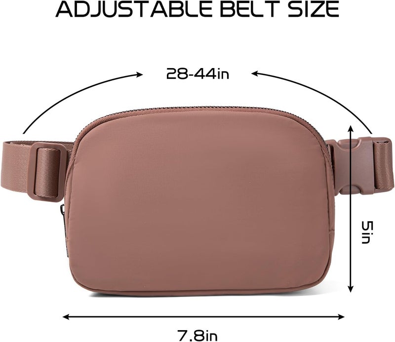 Gitus Belt Bag for Women Fanny Pack Crossbody Bags for Women Fashion Waist Packs with Adjustable Strap Gifts for Women Men (Brown) - Image 3